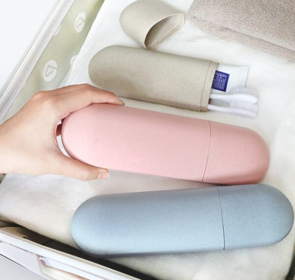 Wheat Straw Travel Toothbrush Cover Health Tooth Brushes Protector Portable Travel Toothbrush Box - Image 5