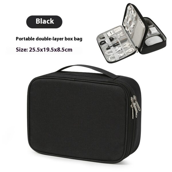 Data Cable Storage Bag Mobile Power Box Travel Portable Digital Accessories Organizing Folders - Image 5