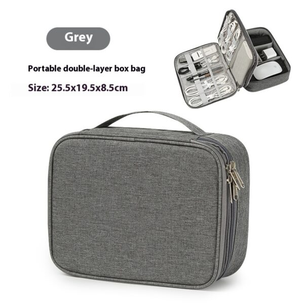 Data Cable Storage Bag Mobile Power Box Travel Portable Digital Accessories Organizing Folders - Image 9