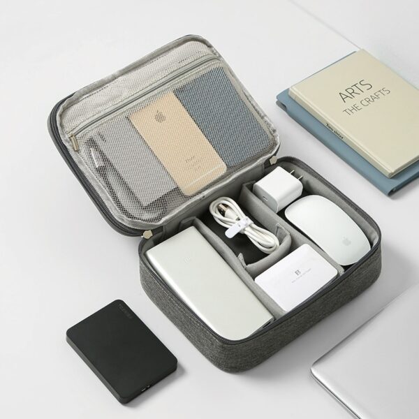 Data Cable Storage Bag Mobile Power Box Travel Portable Digital Accessories Organizing Folders - Image 2